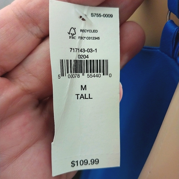 Banana Republic Scoop Neck Slip Dress, NWT, M Tall - Picture 7 of 9